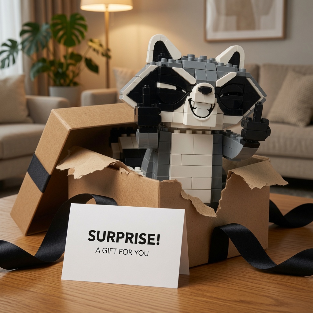 Rebel Raccoon Building Block Set