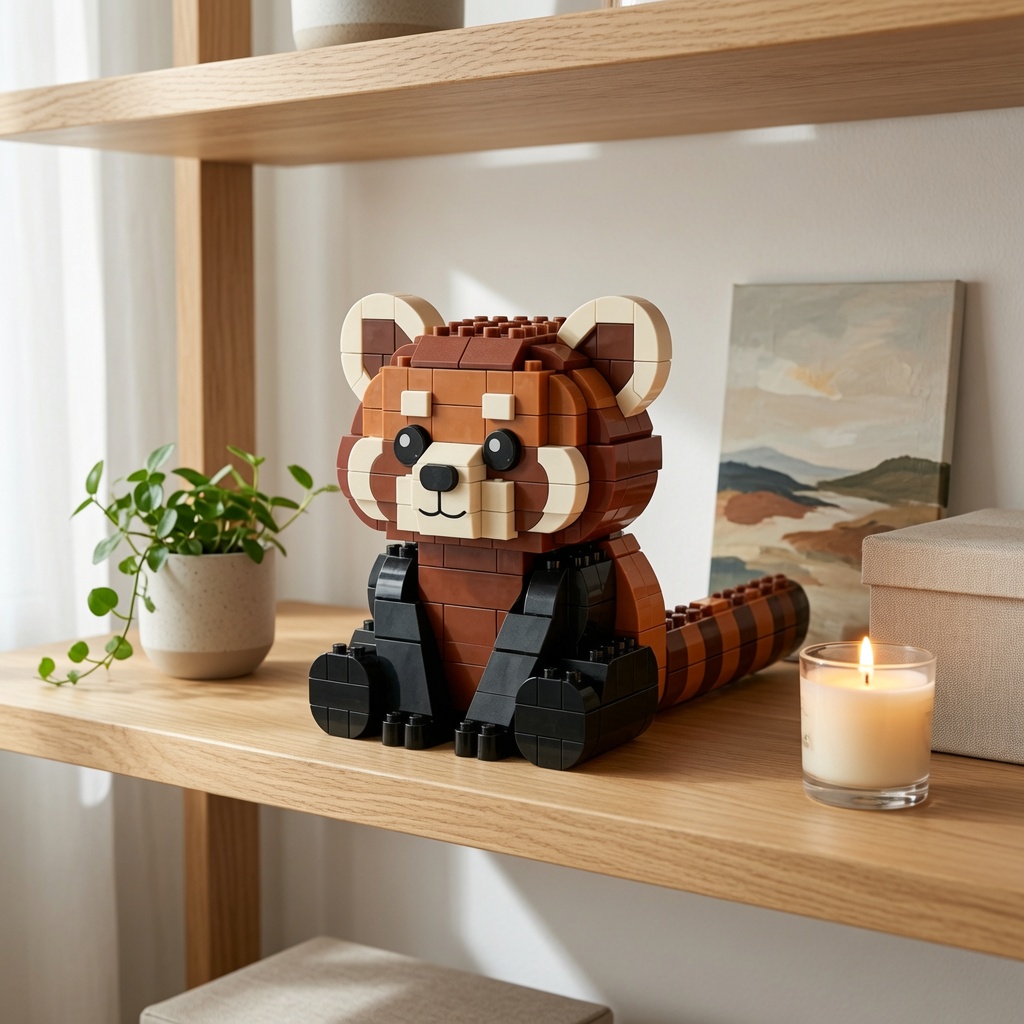 Kawaii Red Panda Building Blocks