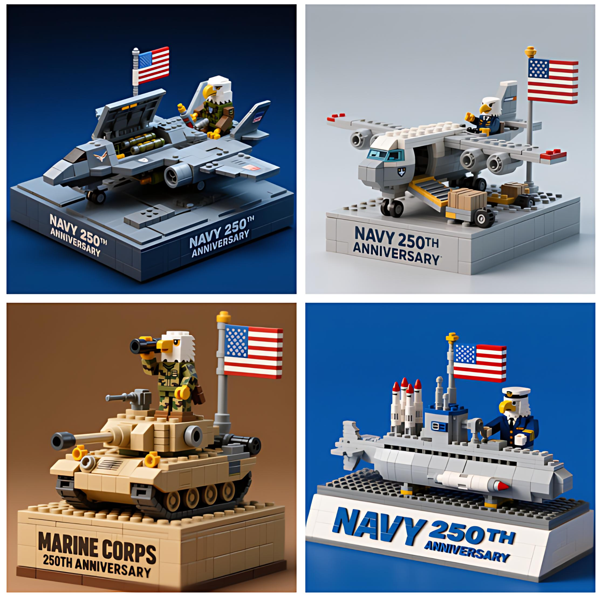 Navy 250th Anniversary Brick Set - Veterans Day Special Edition​