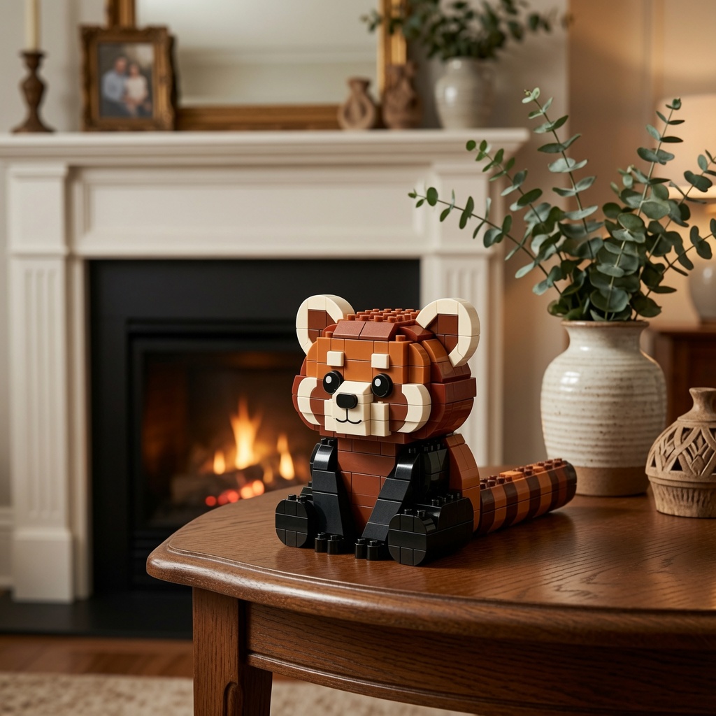 Kawaii Red Panda Building Blocks