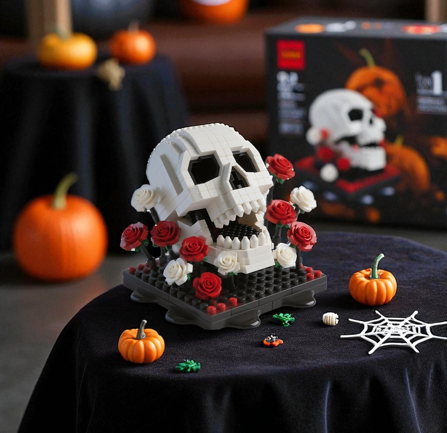 💀 Skull & Roses Brick Set 🌹- Limited Gothic Edition for Collectors