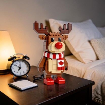 Canada Day Icon Duo: Moose & Beaver Building Blocks Set