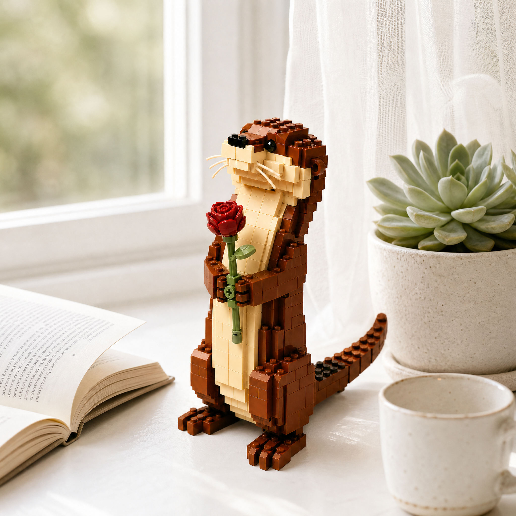 Rosebud Otter™ | Brick Set🦦🌹