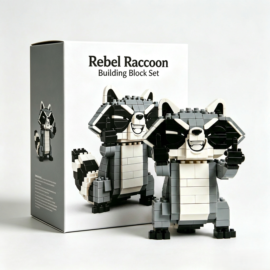 Rebel Raccoon Building Block Set