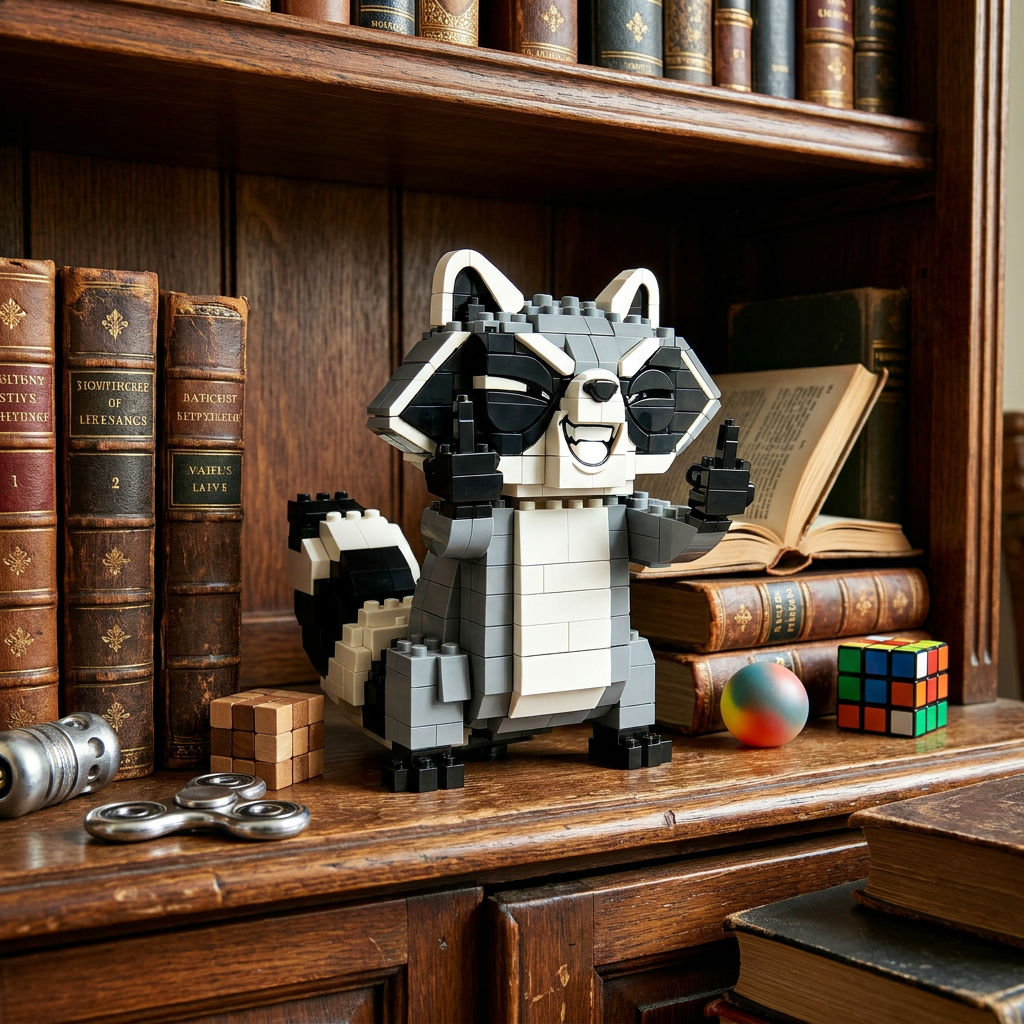 Rebel Raccoon Building Block Set