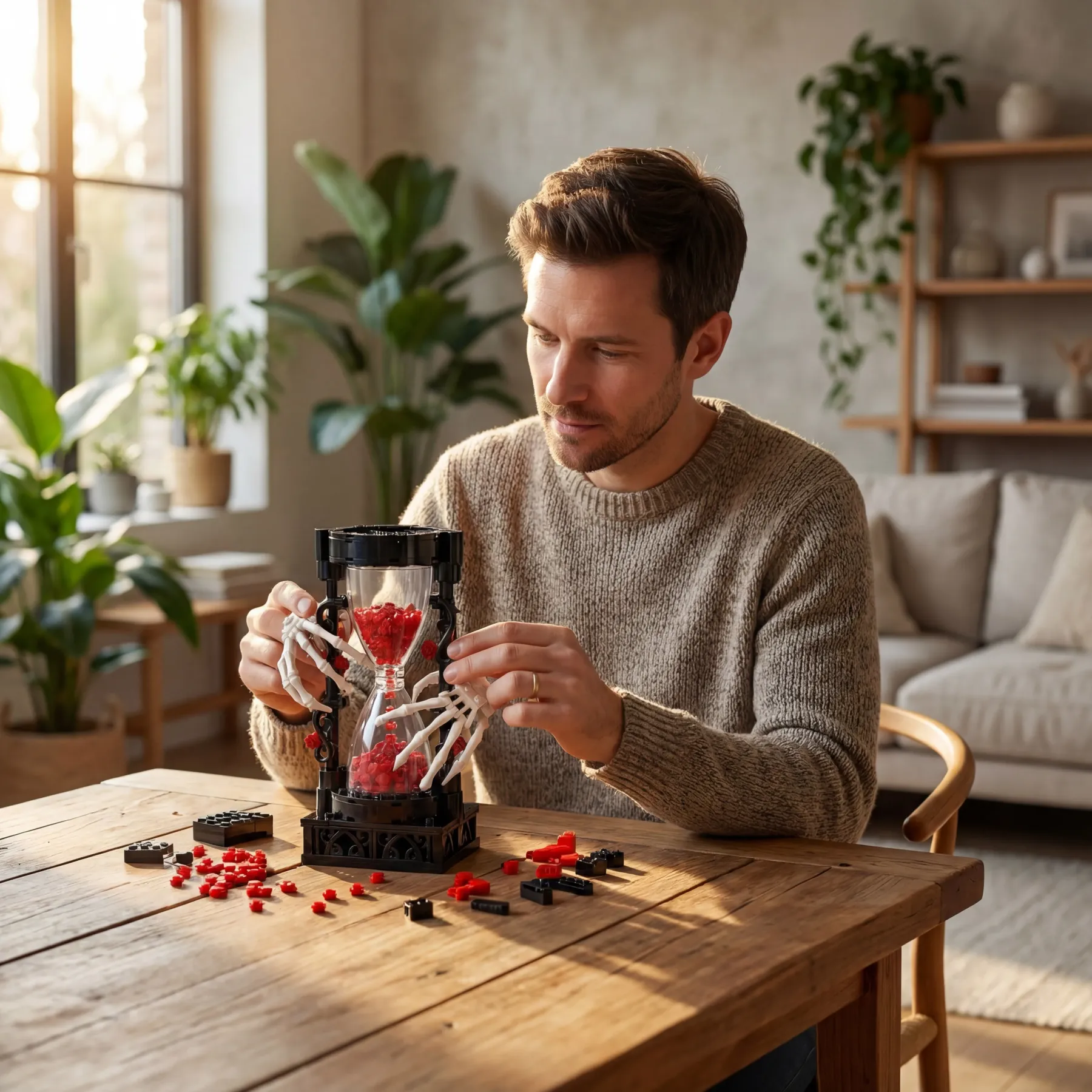 Eternal Bloom - Gothic Rose Hourglass⏳💀🌹