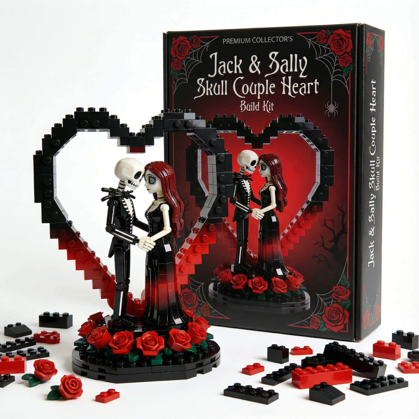🖤 Jack & Sally Skull Couple Heart - Premium Collector’s Build Kit | Limited Edition · Last Day
