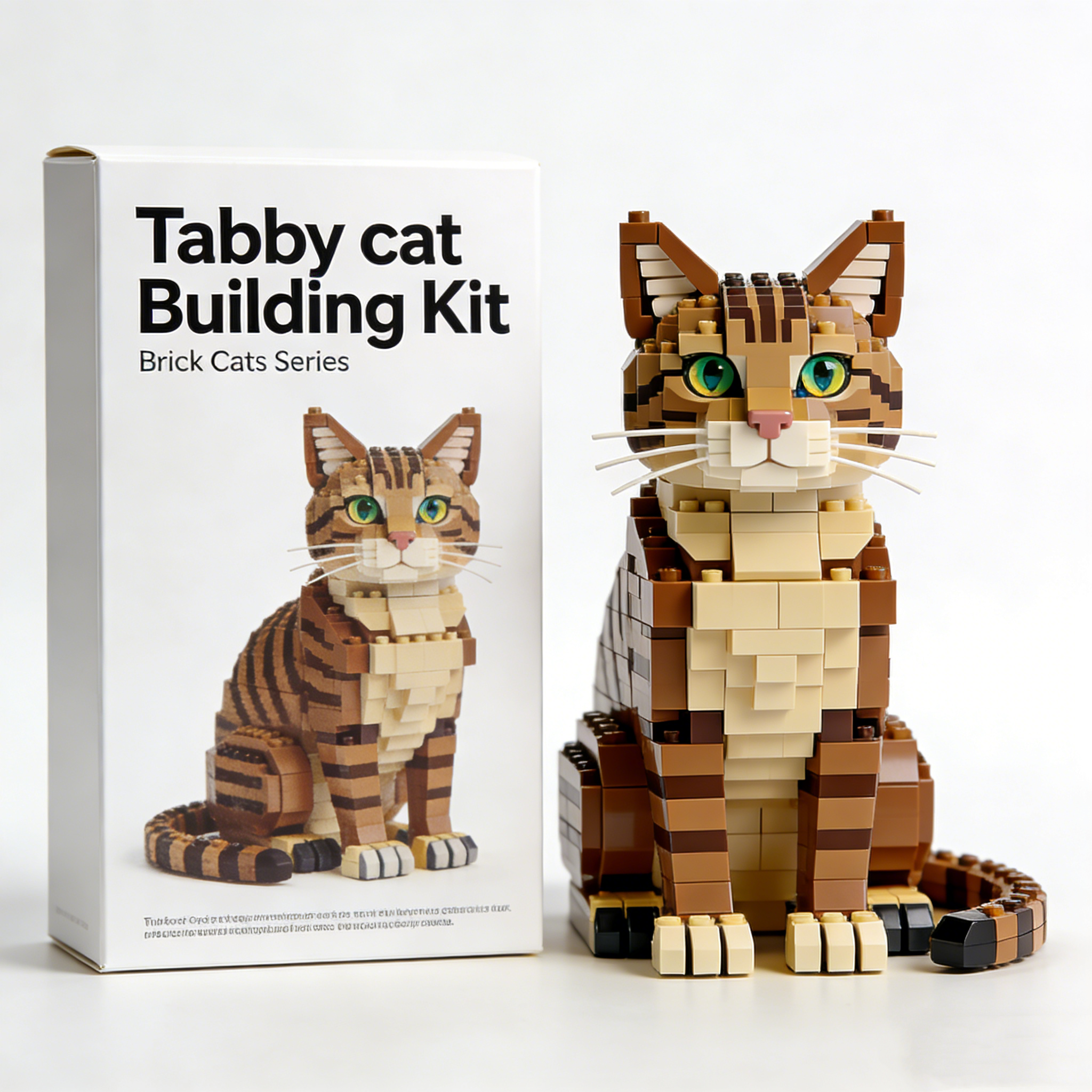 Brick Cats – Brown Tabby Cat Building Kit