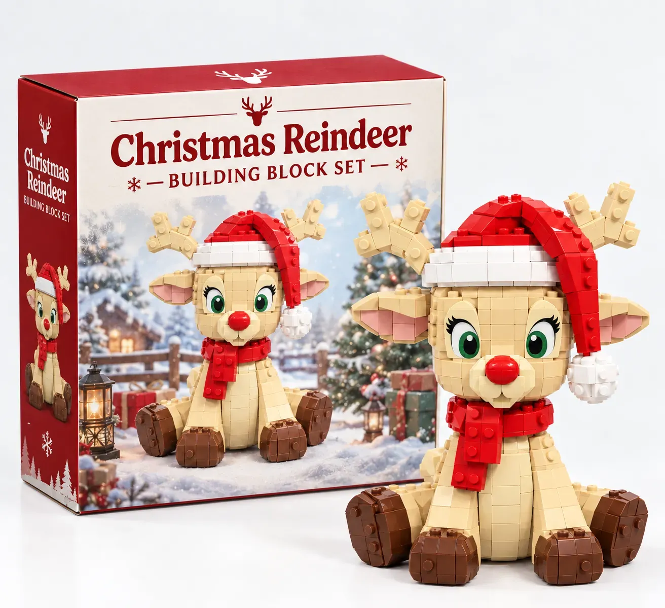 Christmas Reindeer Building Block Set 🦌🎅