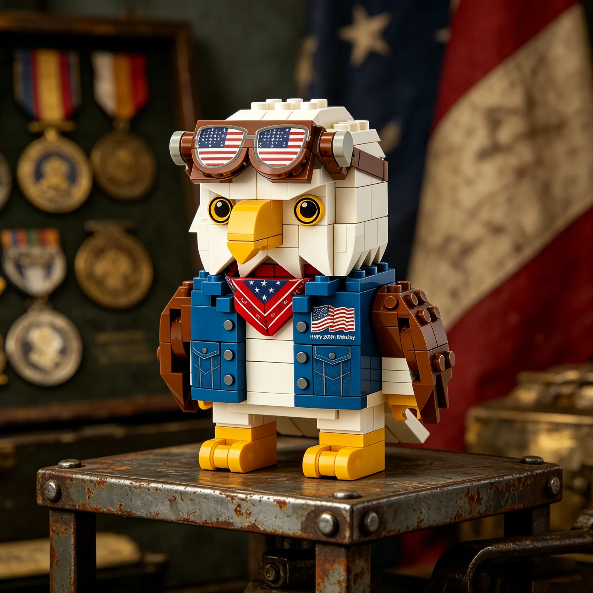 🦅Independence Day Limited Edition Patriotic Bald Eagle Brick Set