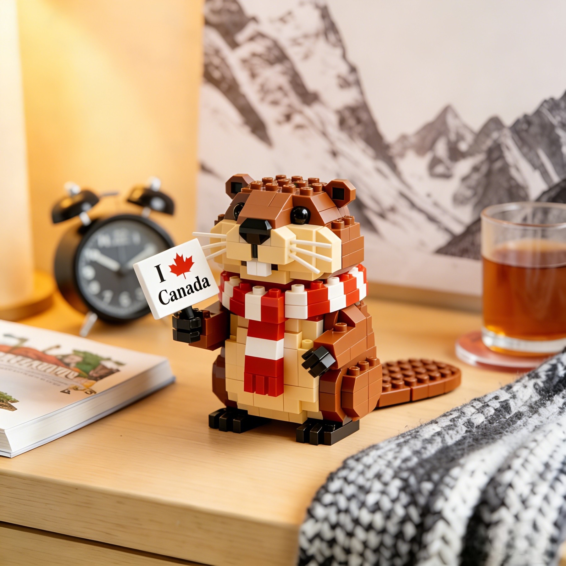 Canada Day Icon Duo: Moose & Beaver Building Blocks Set
