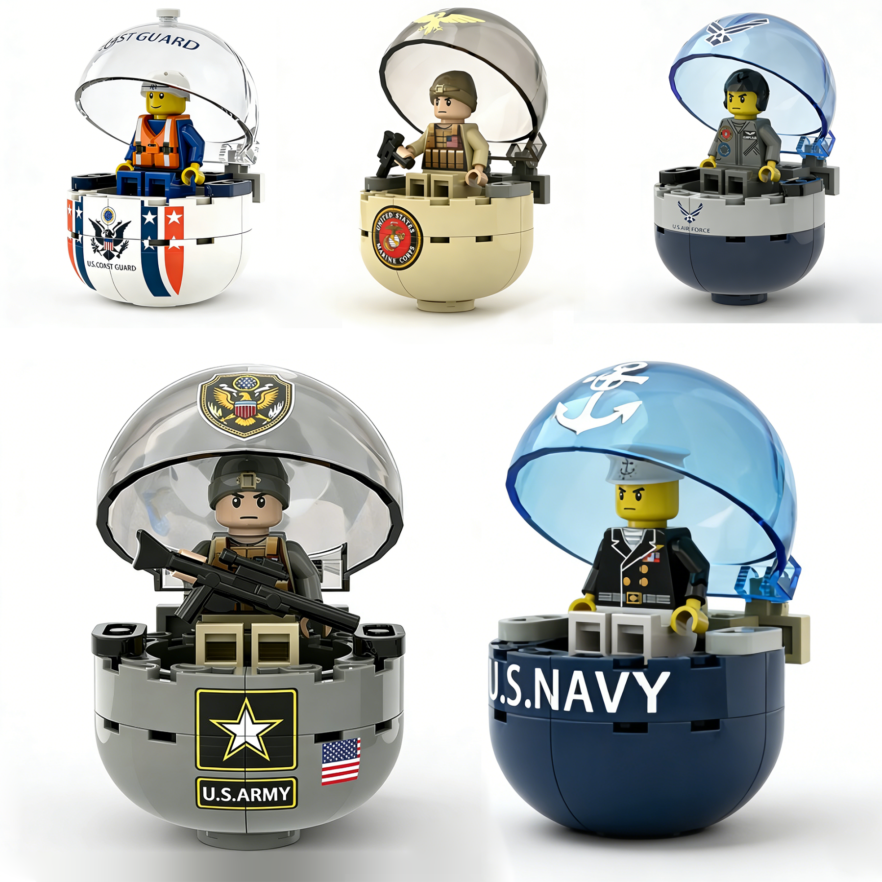 U.S. Military Patriotic Ornament Building Blocks | 100% Made in the USA 🇺🇸