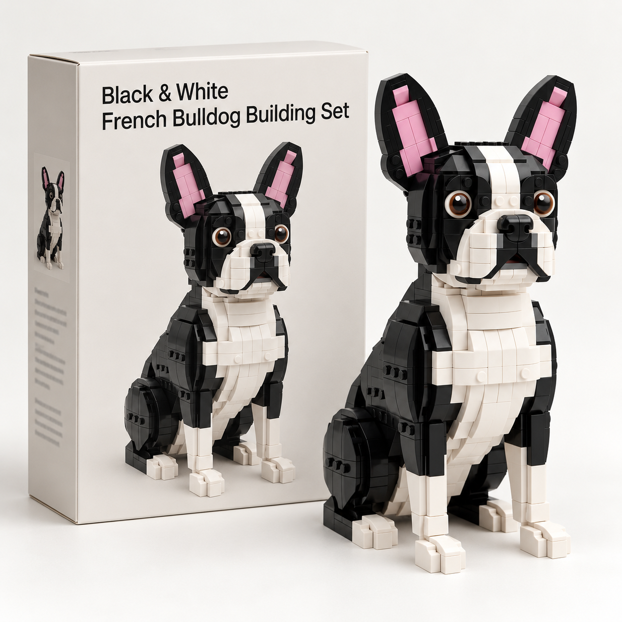 Black & White French Bulldog Building Set