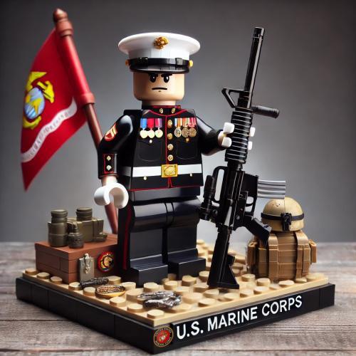 U.S. Military Patriotic Ornament Building Blocks