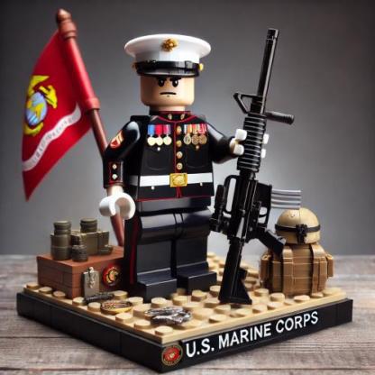 U.S. Military Patriotic Ornament Building Blocks