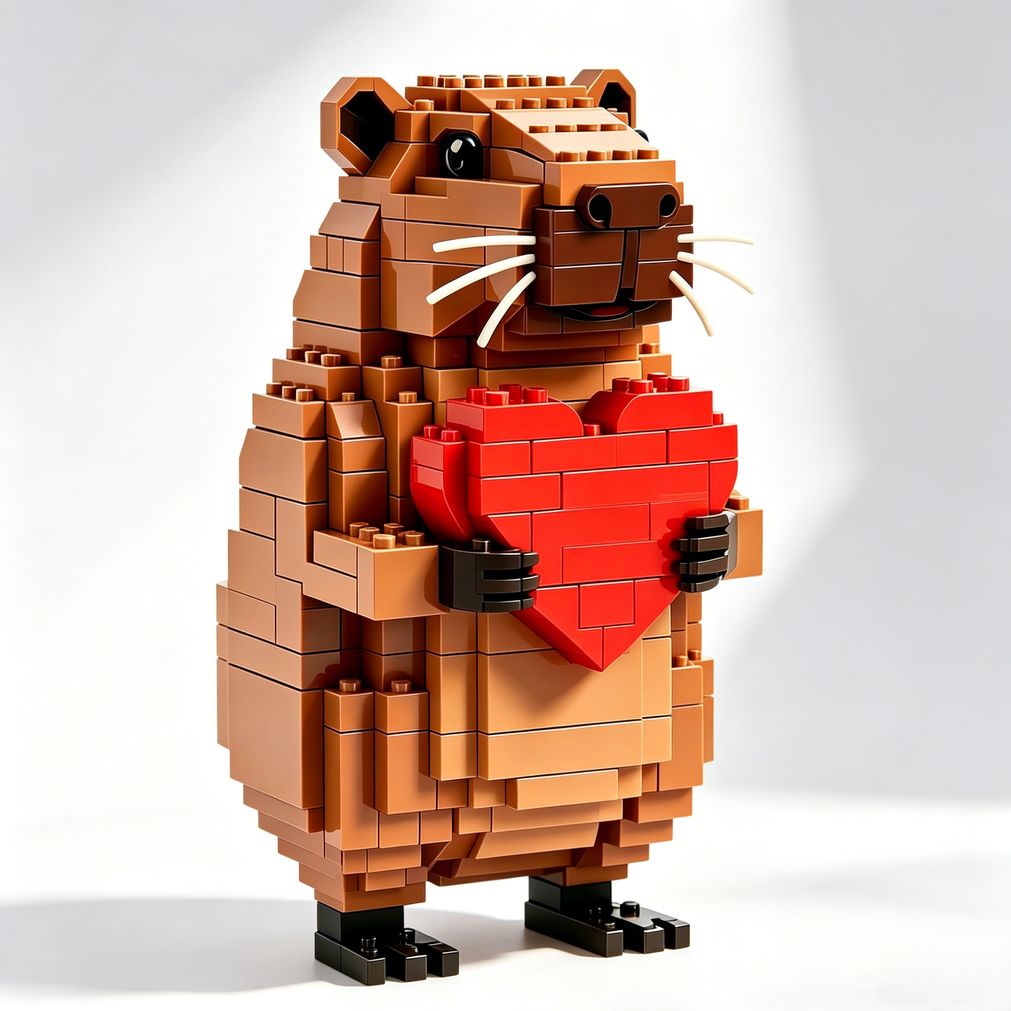  Heart Capybara Building Block Set