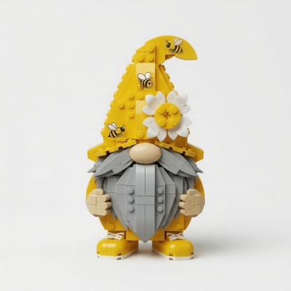 Bee Garden Gnome Building Block Set