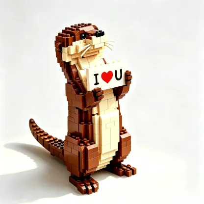 Love-Themed Animal Friends 6-Piece Building Block Set — Limited Edition