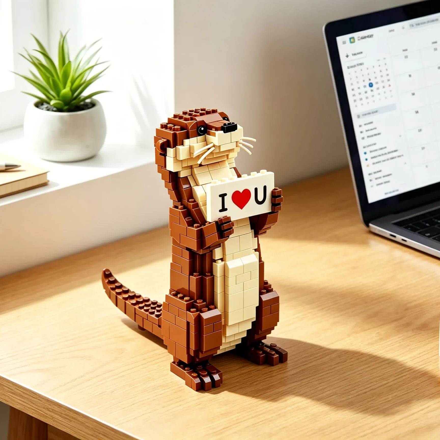 Cute Otter Building Block Set-I Love You Keepsake Edition