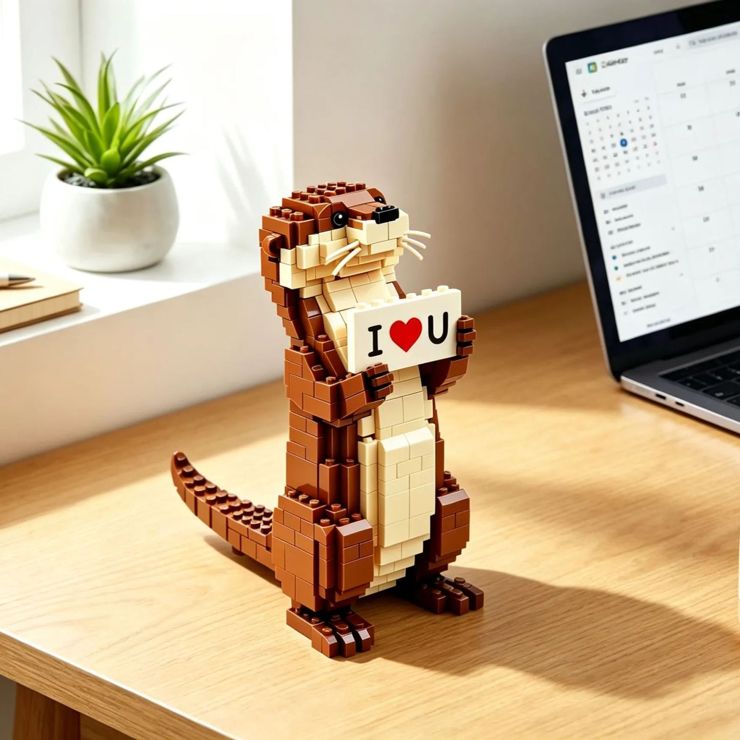 Cute Otter Building Block Set-I Love You Keepsake Edition