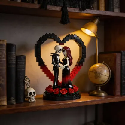 🖤 Jack & Sally Skull Couple Heart - Premium Collector’s Build Kit | Limited Edition · Last Day