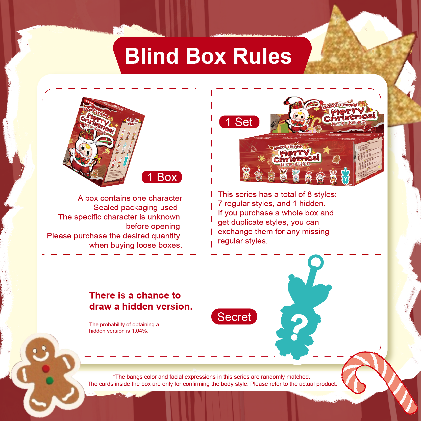 Baby Three - Merry Christmas! limited edition Plush Blind Box