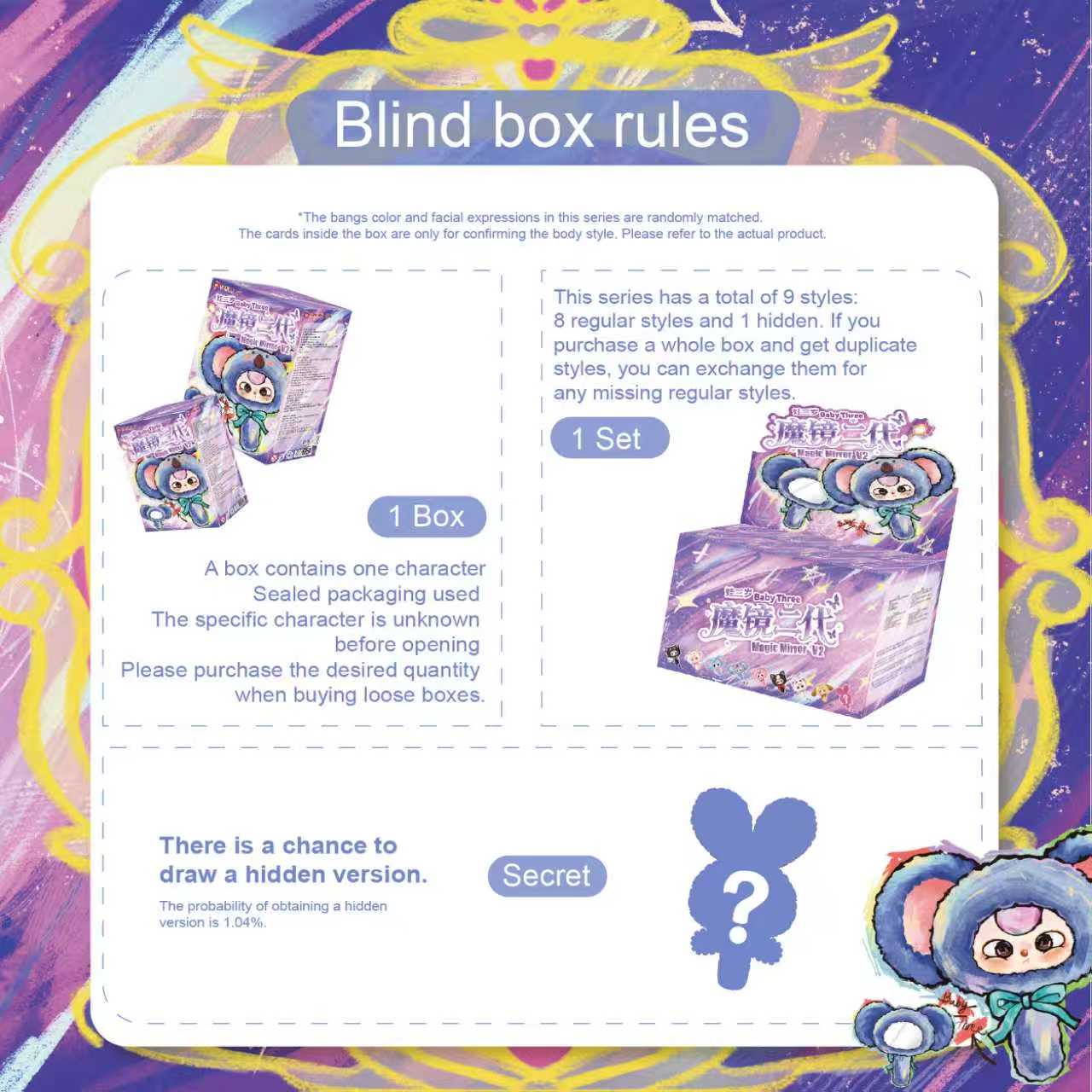 Baby three - Magic mirror V2 plush Lucky Bags（Babythree Official