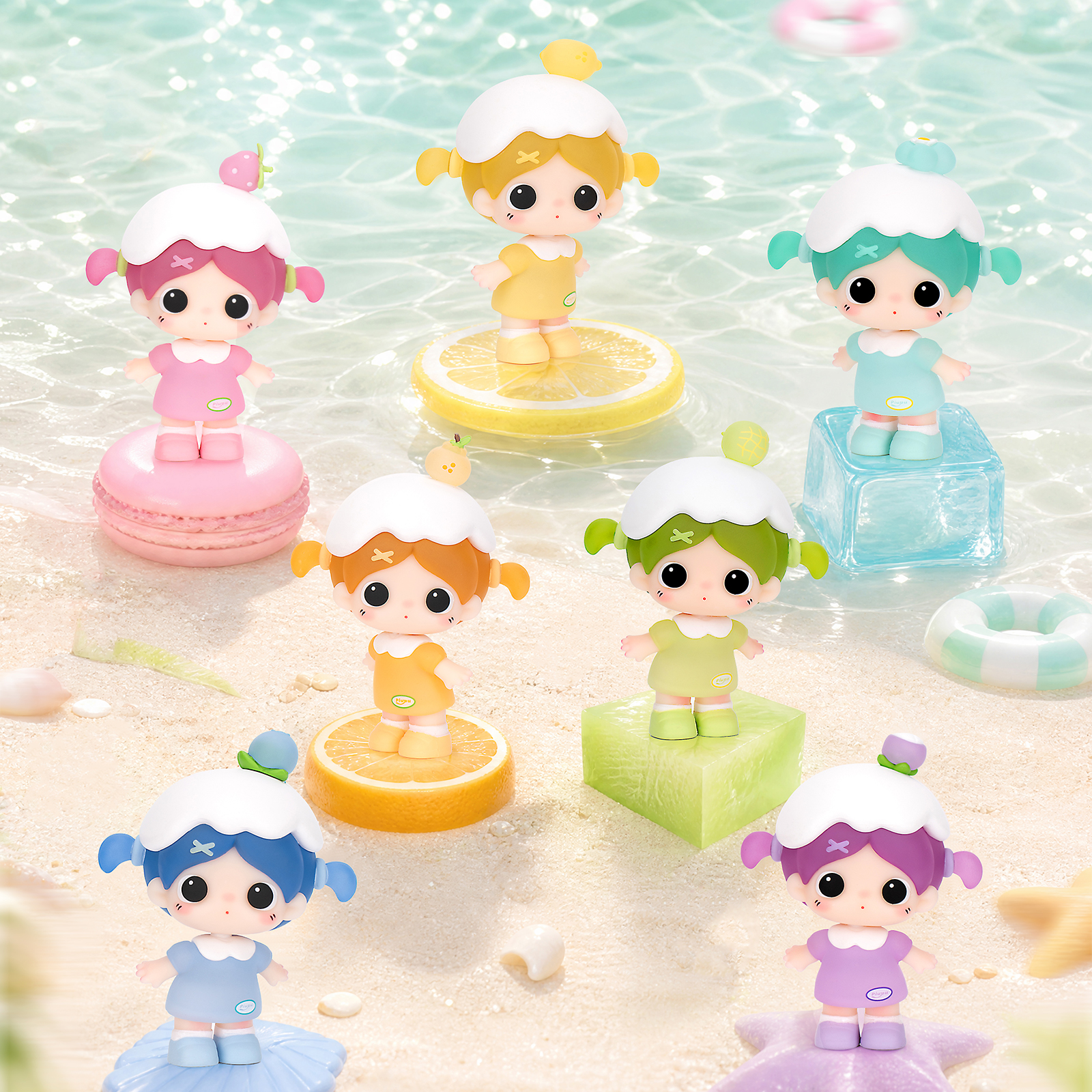 Piupu - Fruity Rainbow Beans PVC Blind Box collectible character design
