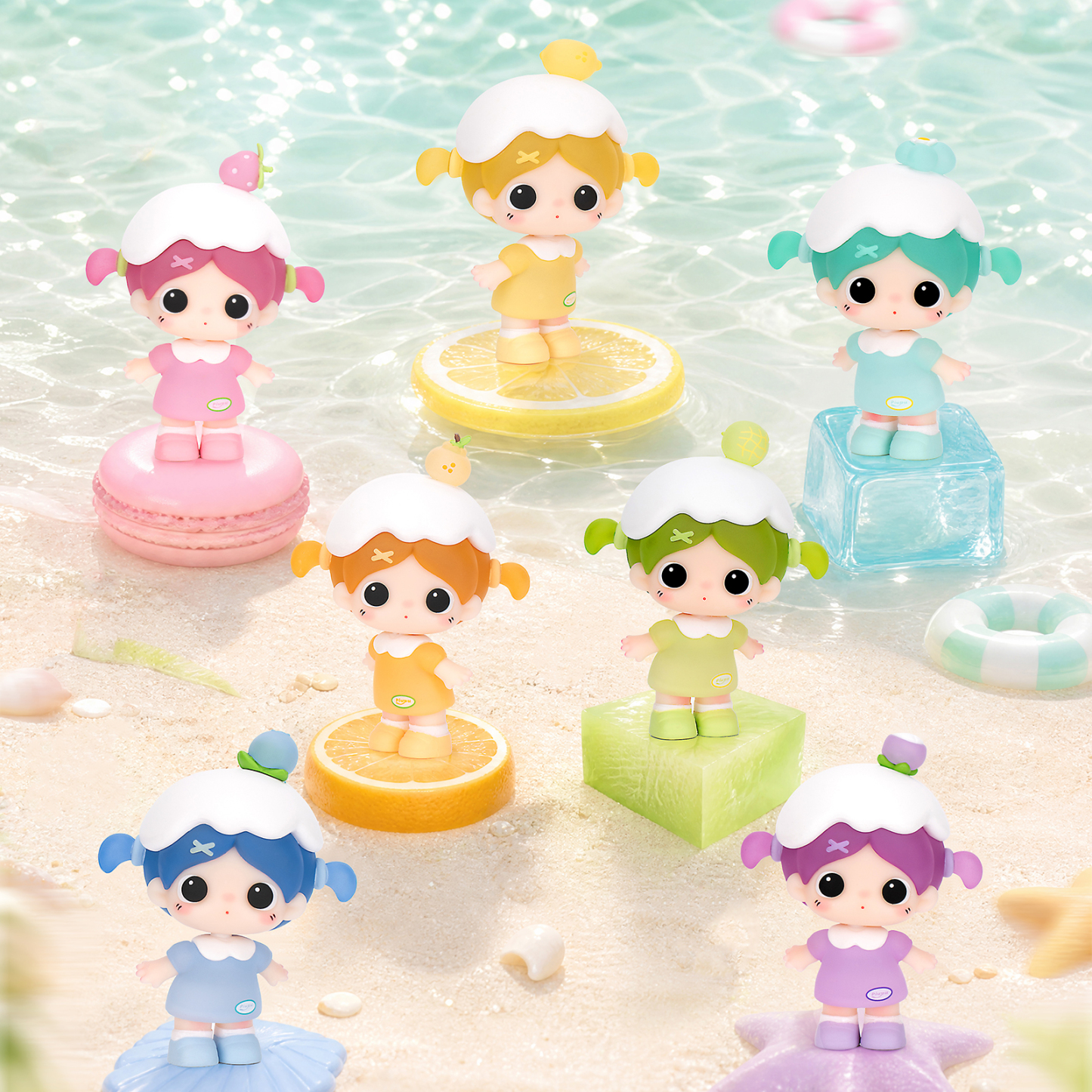 Piupu - Fruity Rainbow Beans PVC Blind Box collectible character design