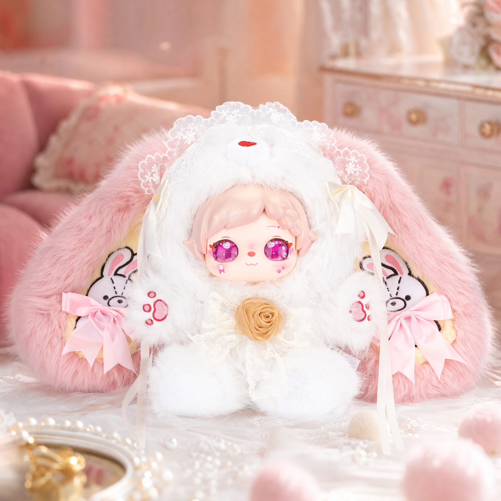 Pixie Zoey Flower & Tea Party 600% Series Plush Doll cute rabbit character plush