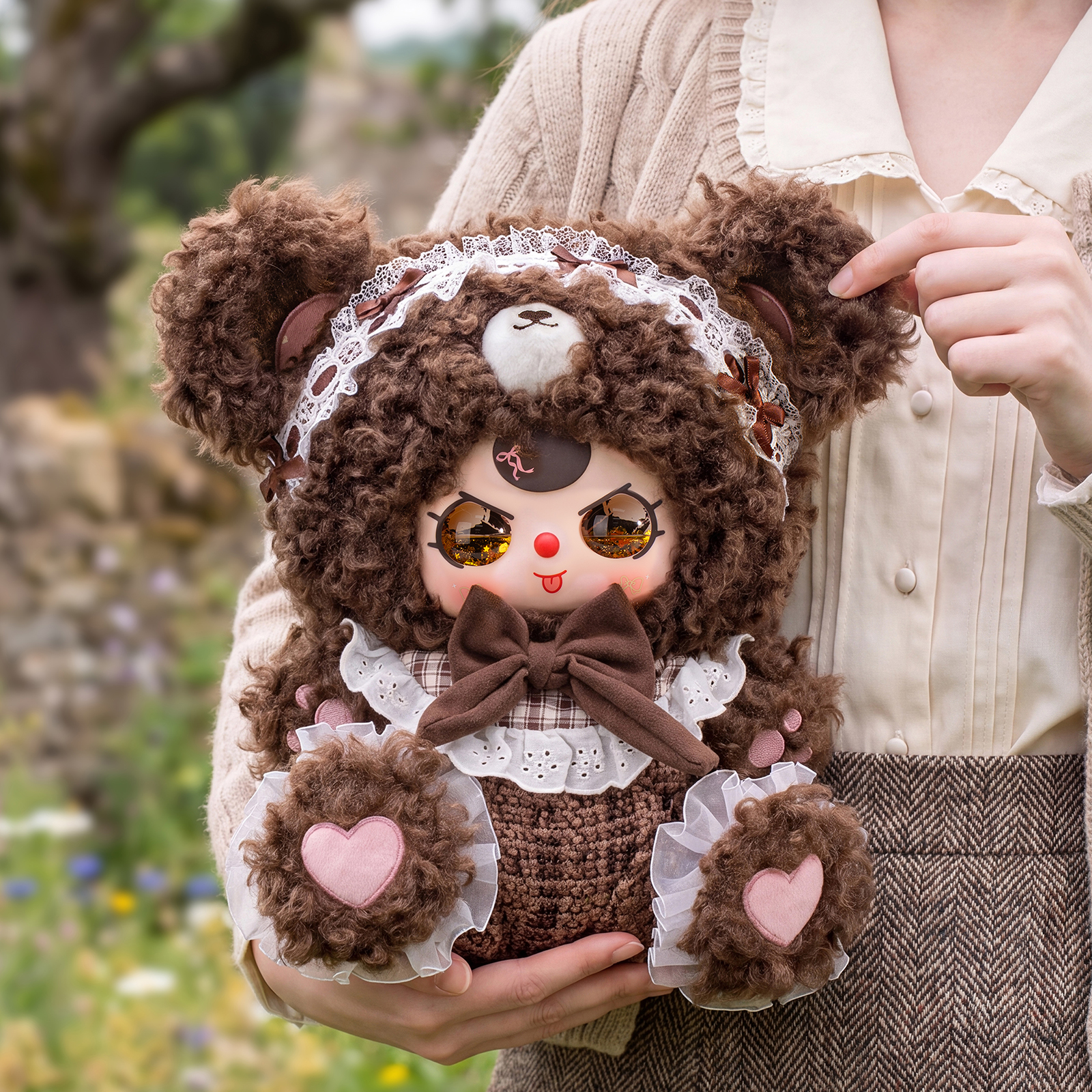 LittlePrincessjiimoジーモジモジイモ400% シークレット Baby Three - Gooji Gooji Bear Series 400% Plush Blind Box