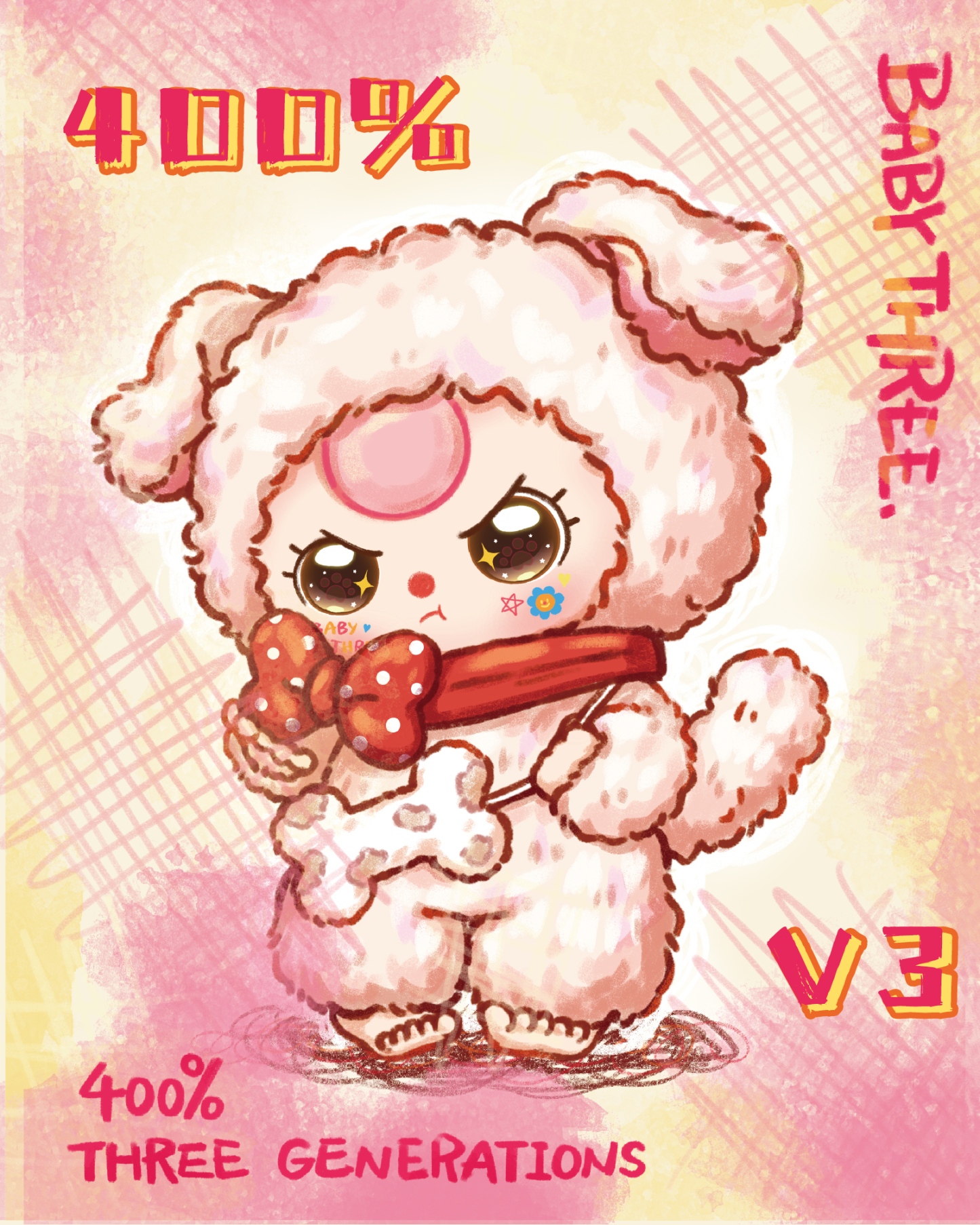 Baby Three 400% Big Plush Animal Series Lucky Bag V3 Lucky Bag（Babythree Official）