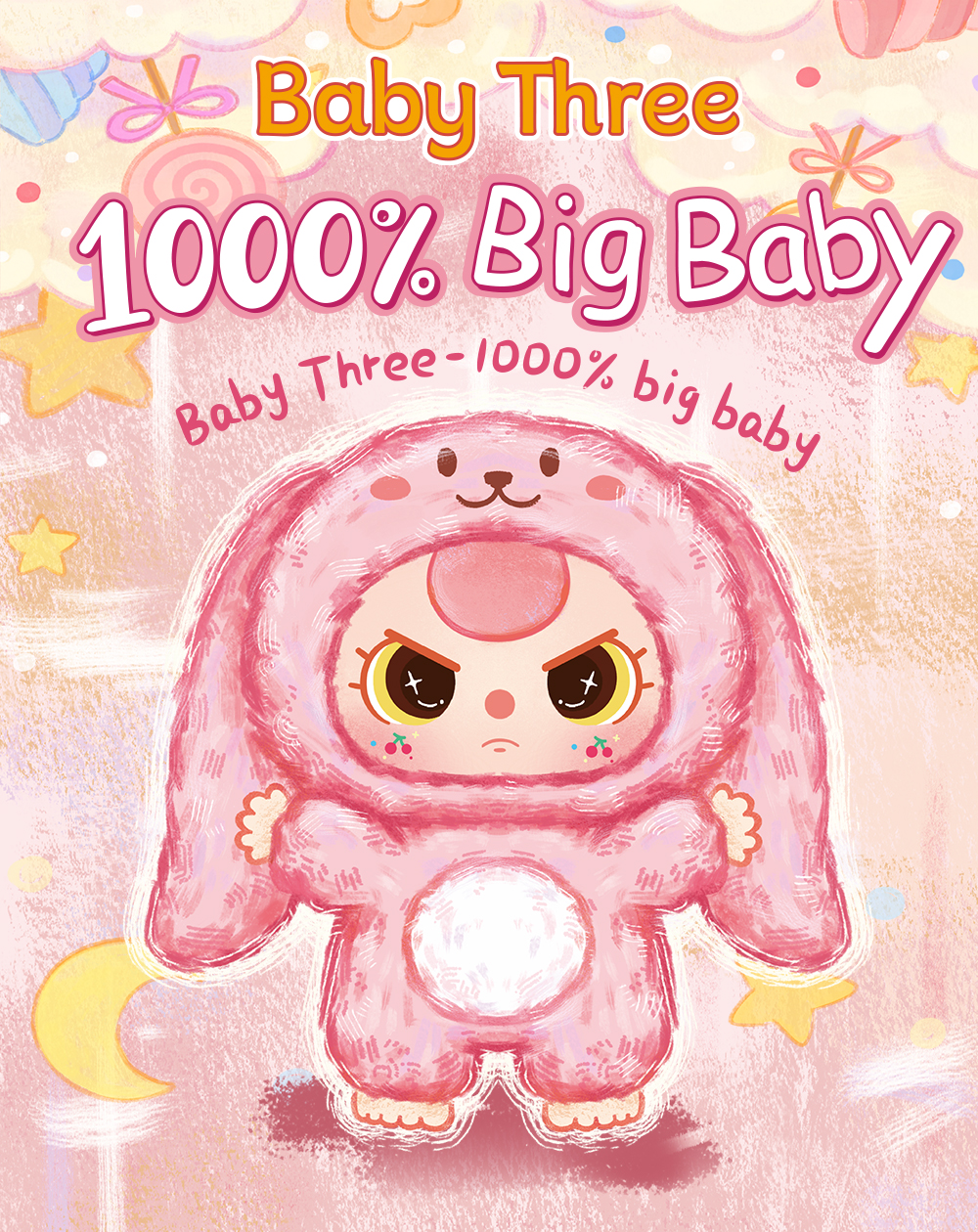 babythree 1000％ うさぎ Baby Three 1000% Big Plush Animal Series Lucky Bag