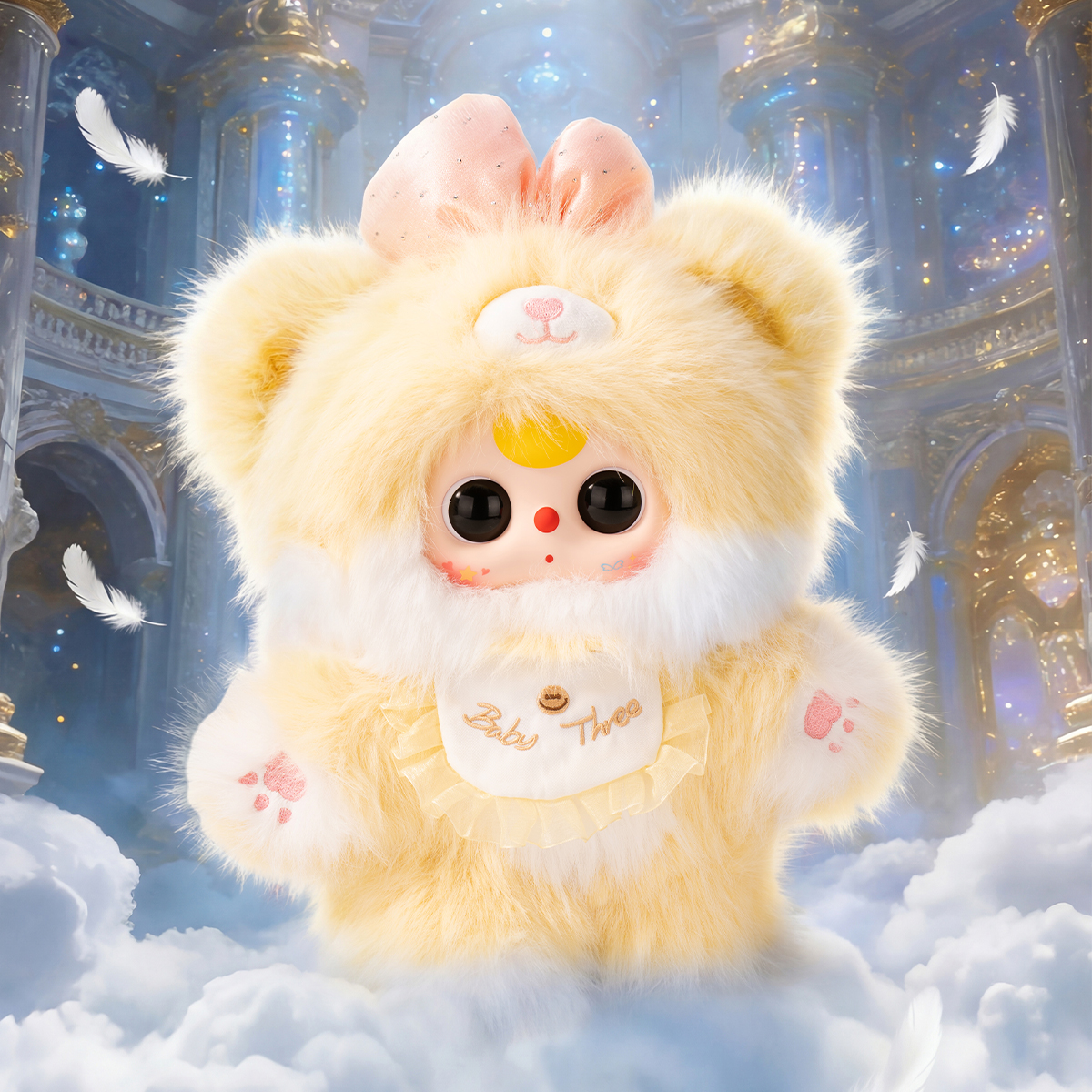 Baby Three Sweetheart Baby V2 Series Plush Doll soft plush fabric and embroidery details
