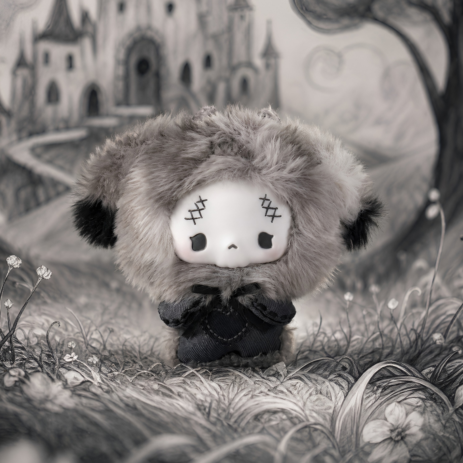 GUGU Grayscale Symphony Series Plush Blind Box soft stuffed character doll