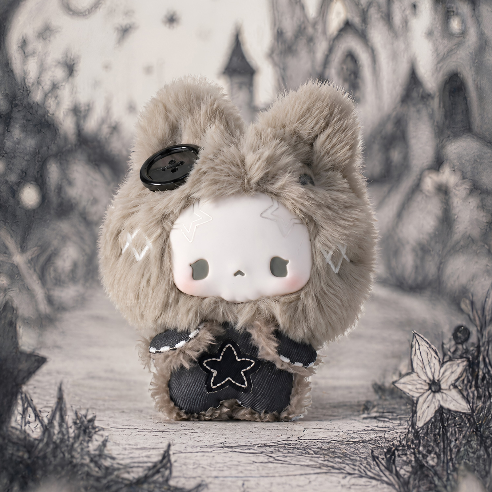 GUGU Grayscale Symphony Series Plush Blind Box standing plush collectible