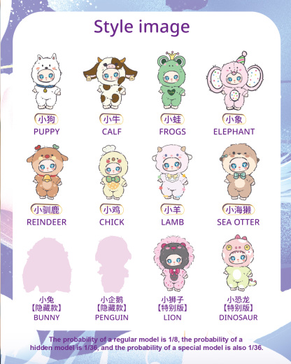 Liila's 600% Zoo Plush Series Lucky Bag （Babythree Official）