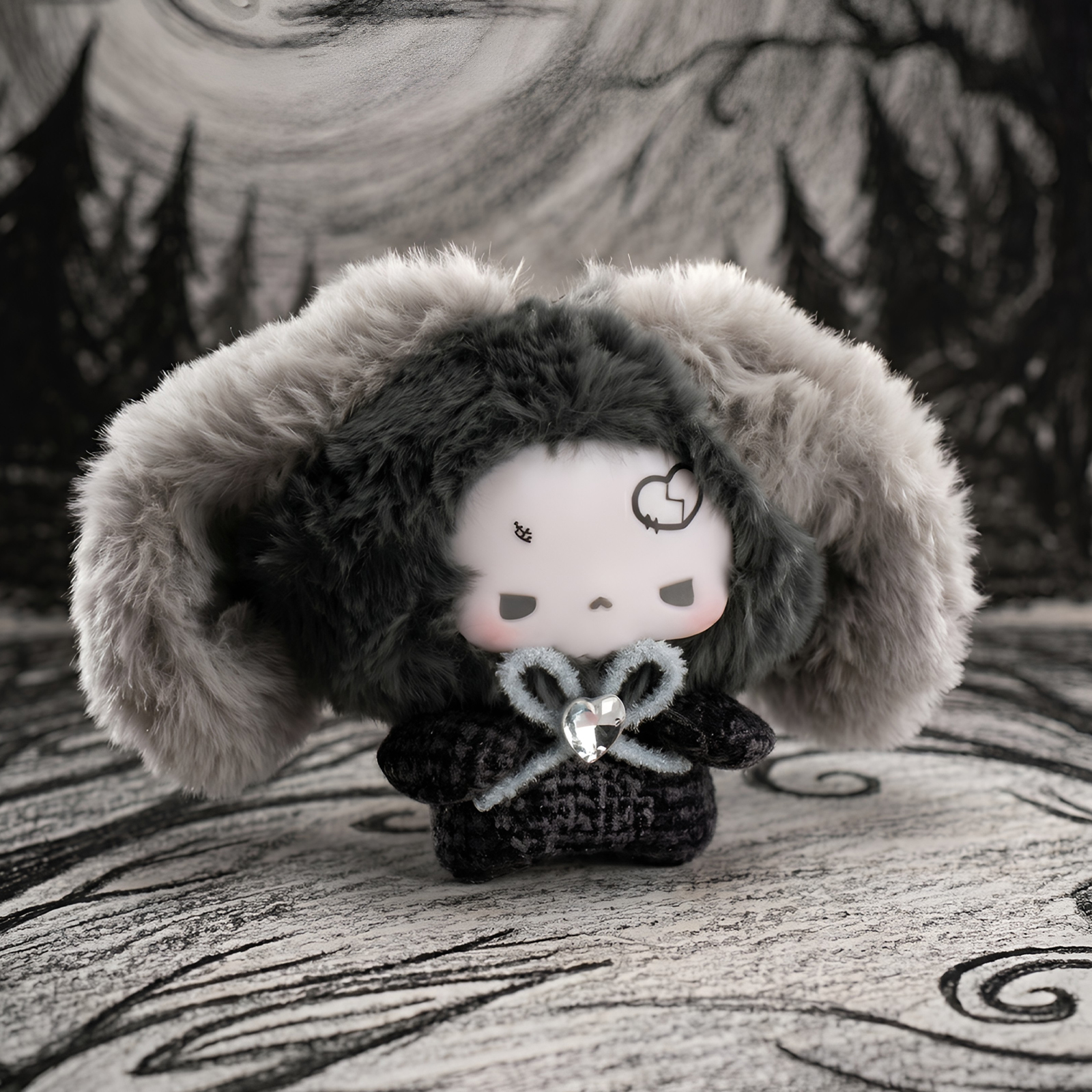 GUGU Grayscale Symphony Series Plush Blind Box front view collectible plush toy