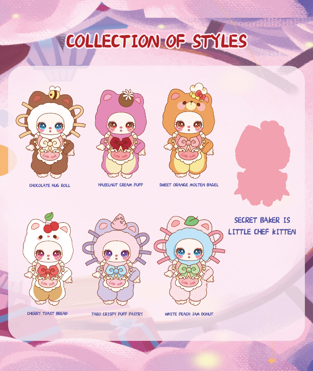Liila's chef Kitten Plush Series V4 Lucky Bag （Babythree