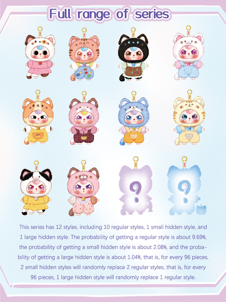 Baby Three Kitten Wardrobe Plush Blind Box（Babythree Official）