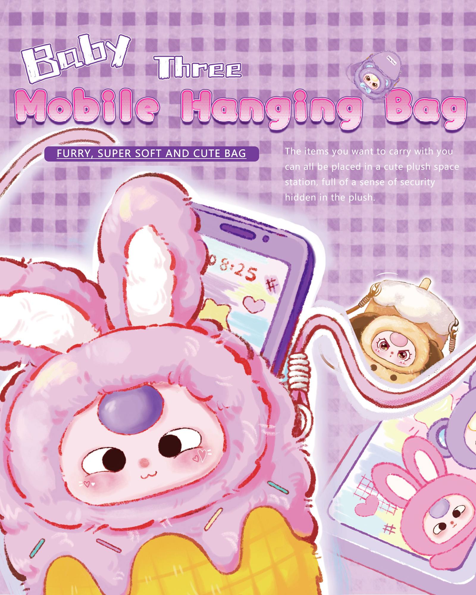 Baby Three - Phone Bag Plush Blind Box（Babythree Official）