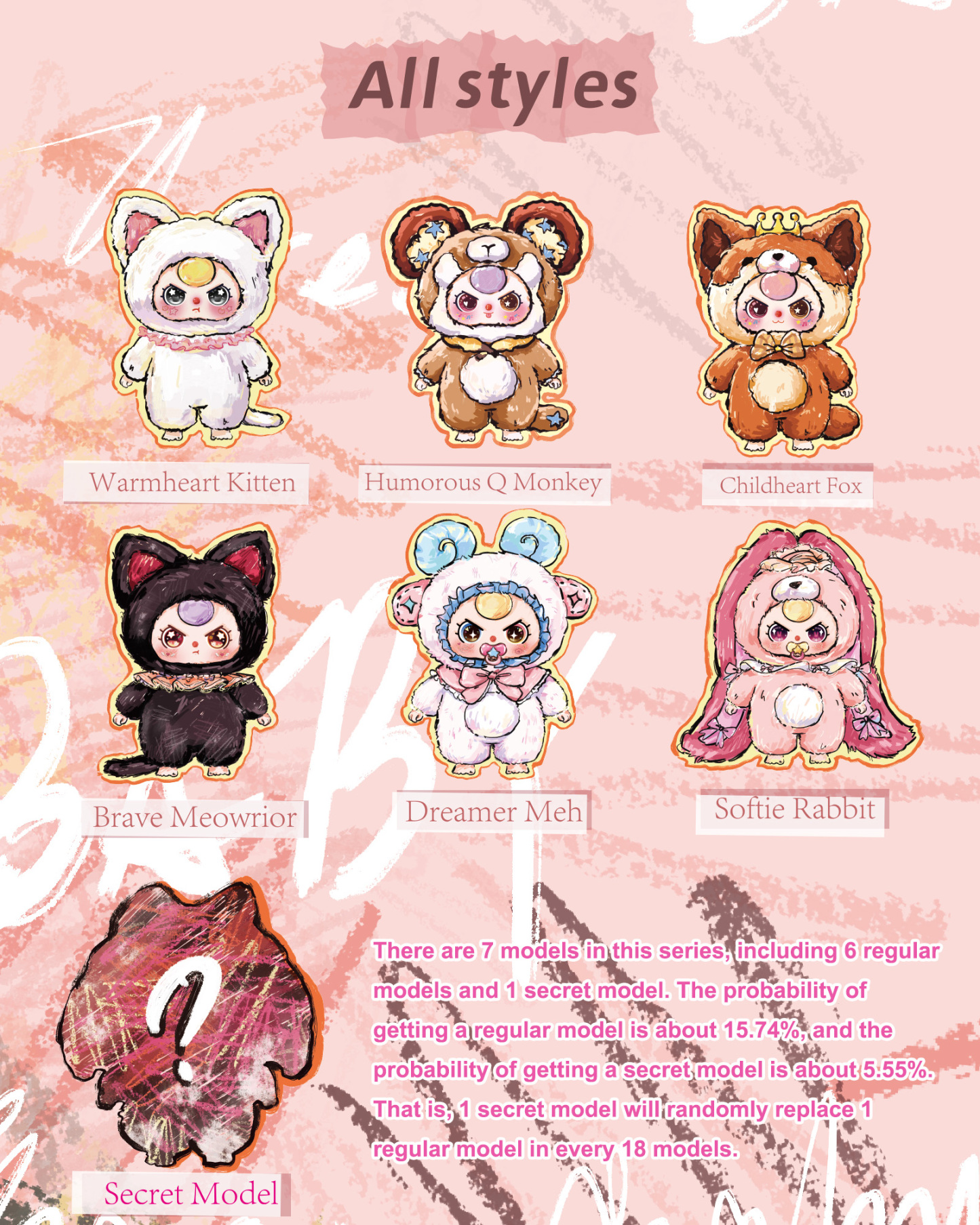 Baby Three 800% Artificial intelligence Plush Style Lucky