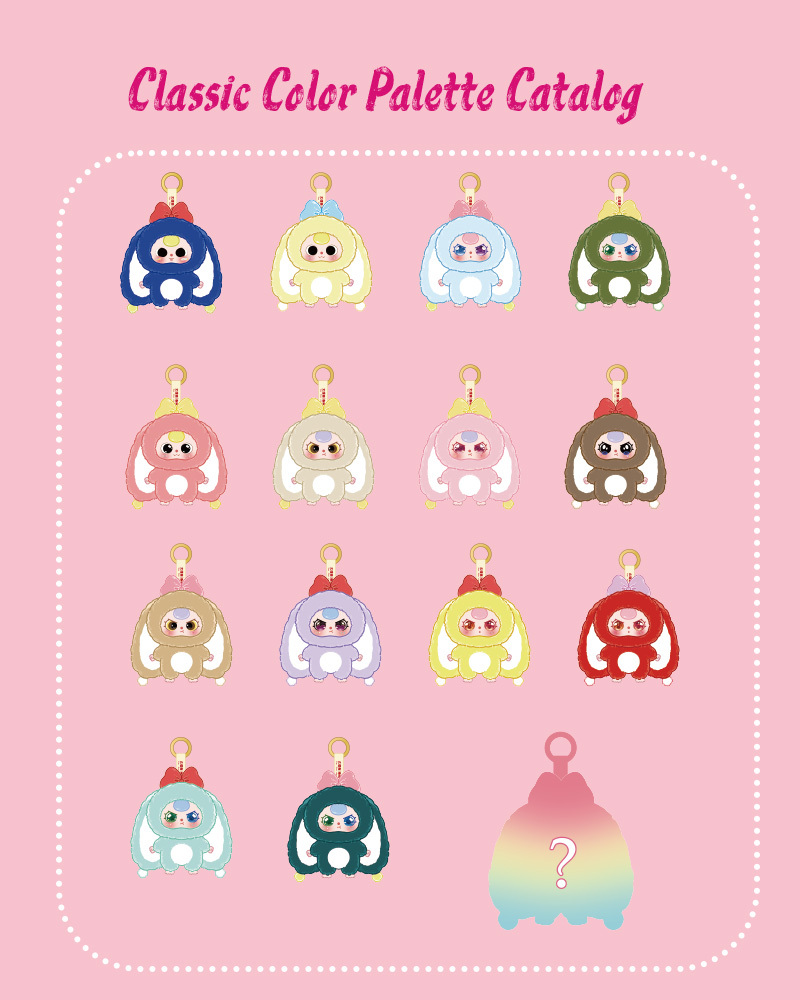 Baby Three Rabbit Macaron Cute Bunny V2 Plush Blind Box