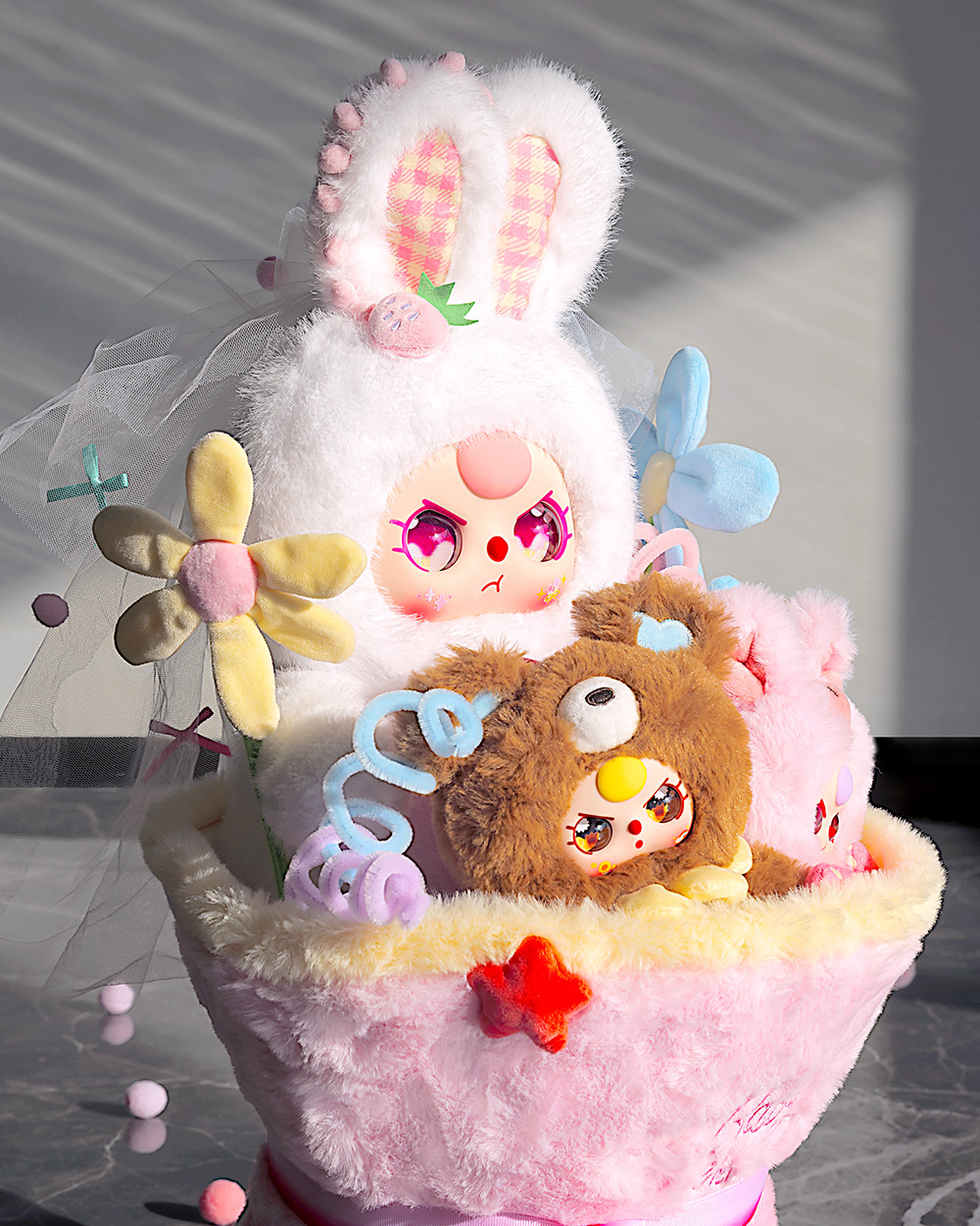 babythree♡ぬいぐるみ花束♡新品未使用♡限定品♡ Baby Three 520 Valentine's DayWmindl Eoltion Cuskom Bougyet