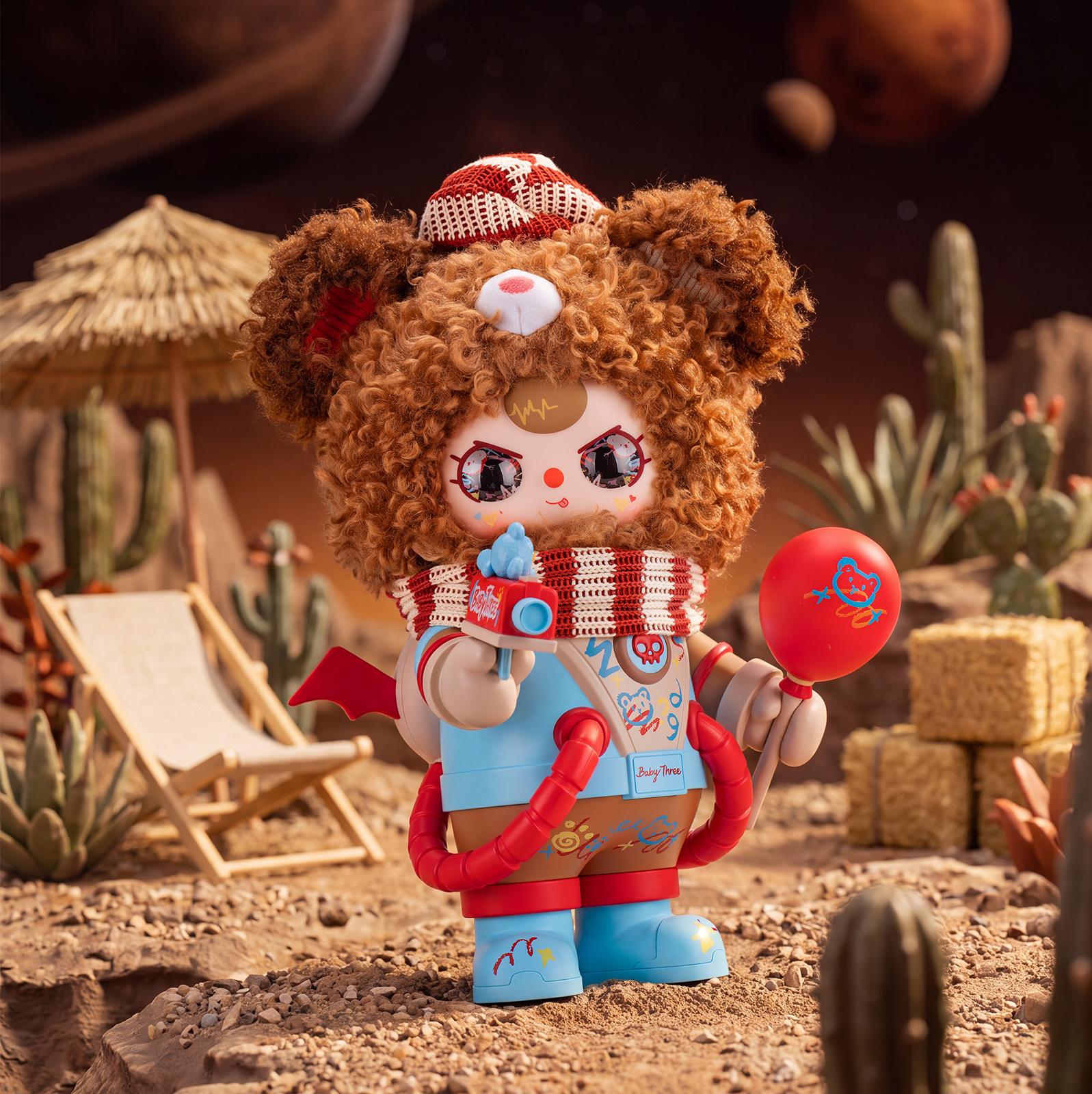 Baby Three Dreamship Astronaut Limited Edition 400% Blind Box character close-up plush design