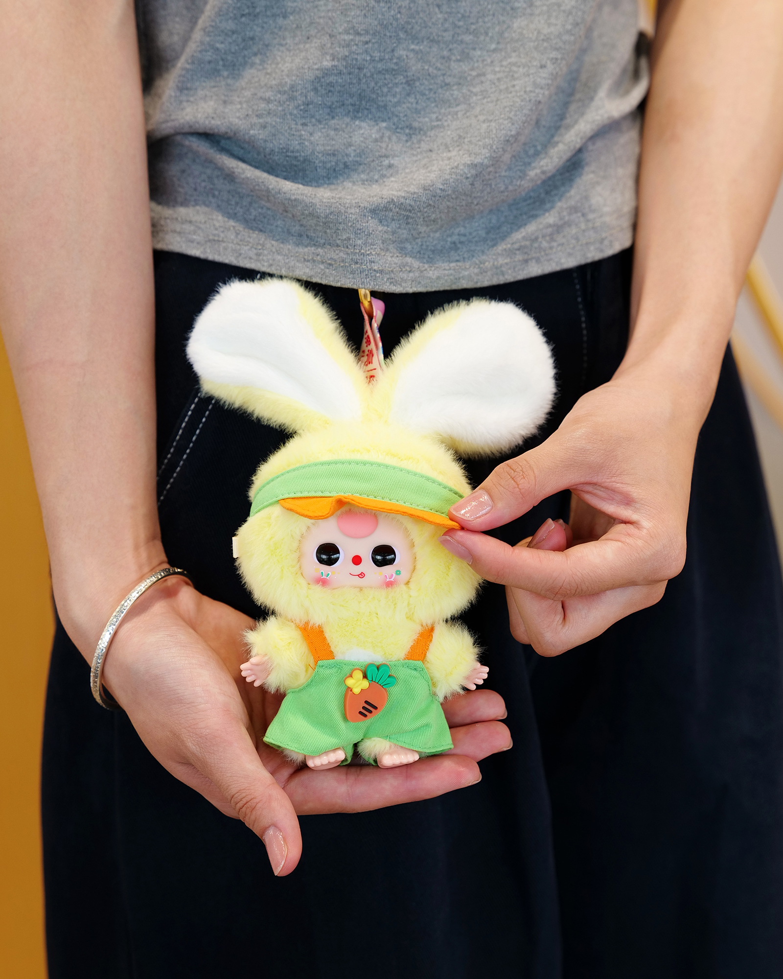 Baby Three Rabbit Macaron Cute Mini Bunny Plush Blind Box