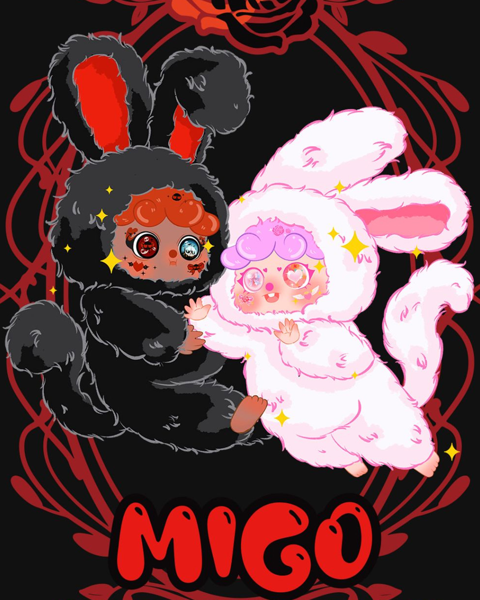migo と baby three 2個セット Baby Three Migo Dream Circus Series Vinyl Blind Box Doll