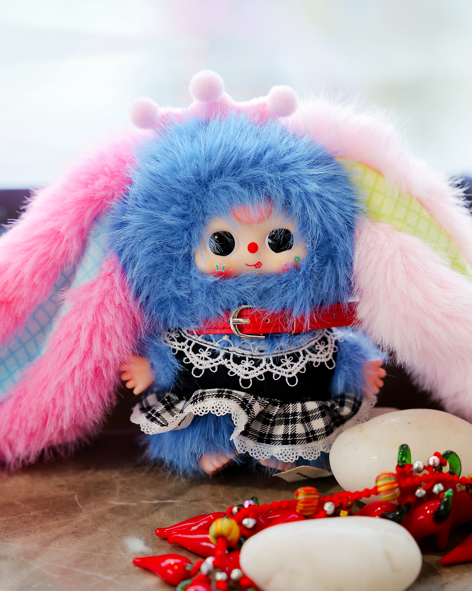 Baby Three Rabbit Macaron Cute Mini Bunny Plush Blind Box