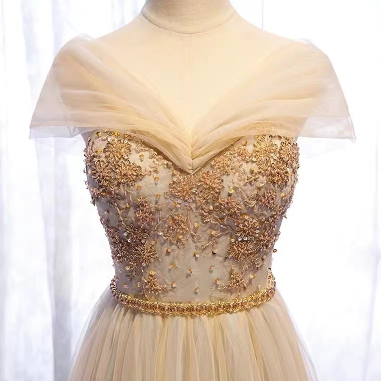 Prom Dresses v-neck Party Dresses Champagne Prom Dresses Chic Bridesmaid Dresses