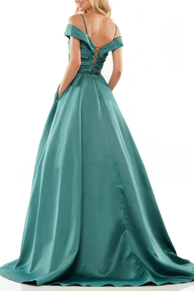 Prom Dress Embellished Strap Sweetheart Neck Sleeveless Pleated Tie Back Jacquard Dress